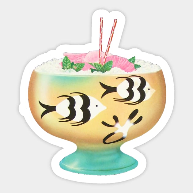 FIsh Bowl Drink Sticker by GoAwayGreen